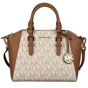 MICHAEL KORS CIARA LARGE TOP ZIP SATCHEL HANDBAG 👜